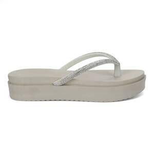 NEW LOVE RIO women's copacabana seaside bling sandals in off white